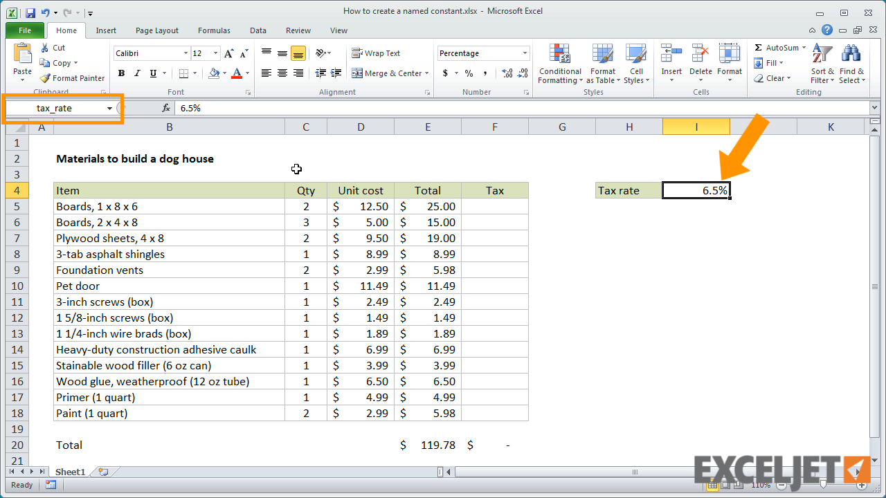 How To Use Constant Cell In Excel Formula